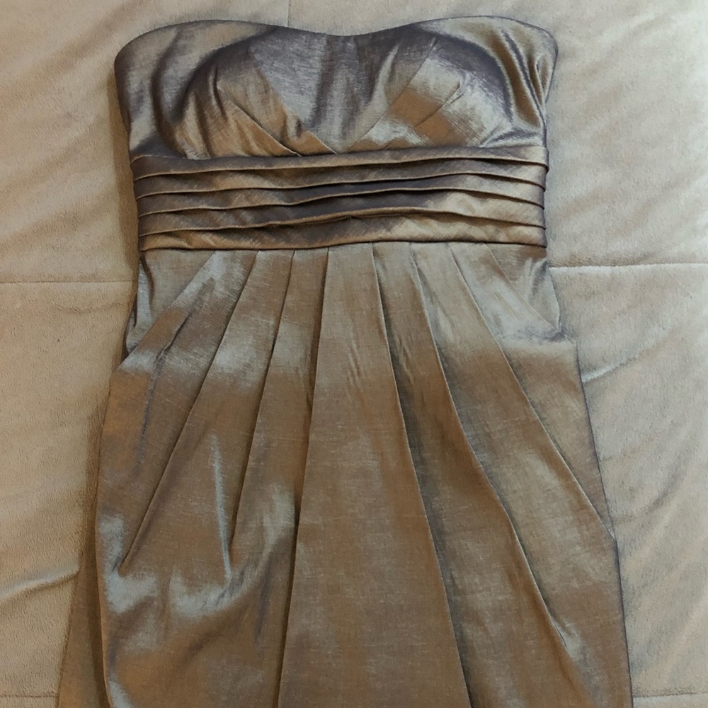 Nightway silver/grey metallic dress